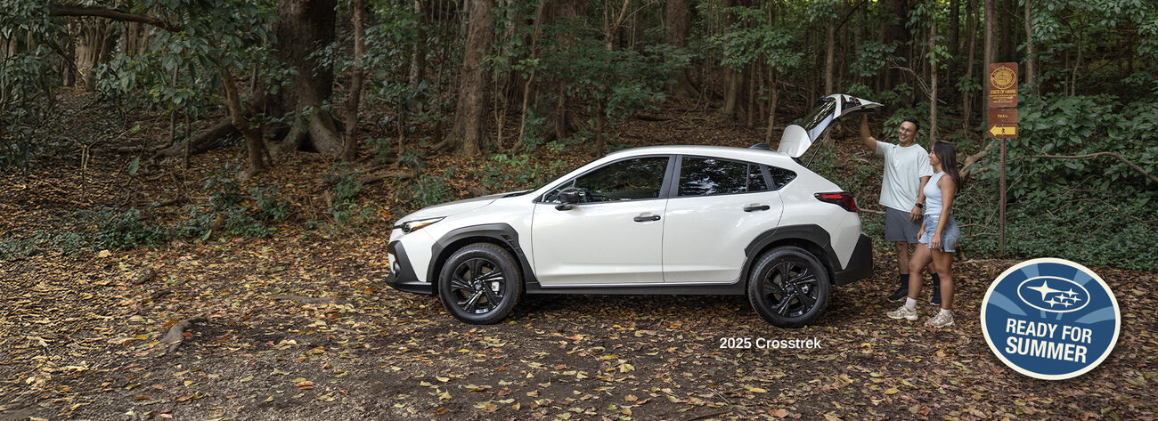 Crosstrek near hiking trail. Crosstrek near hiking trail.
