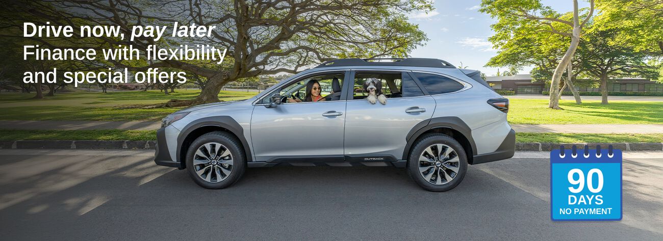 Drive now, pay later. Finance with flexibility and special offers.
