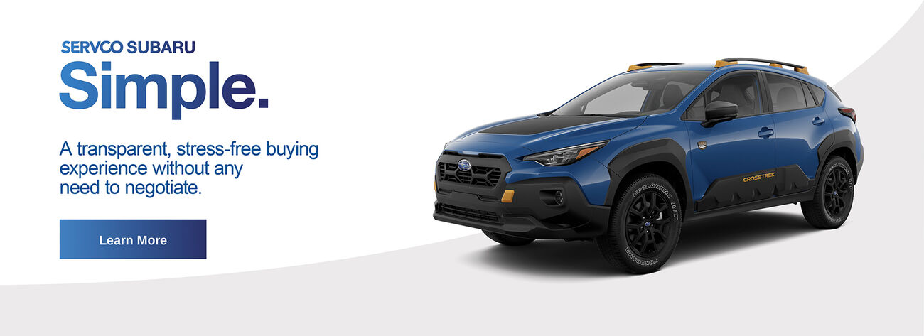 Servco Subaru Simple. A transparent, stress-free buying experience without any need to negotiate. 