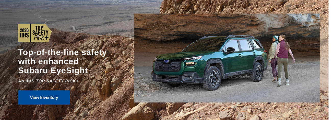 Top-of-the-line safety with enhanced Subaru EyeSight. An IIHS TOP SAFETY PICK+.