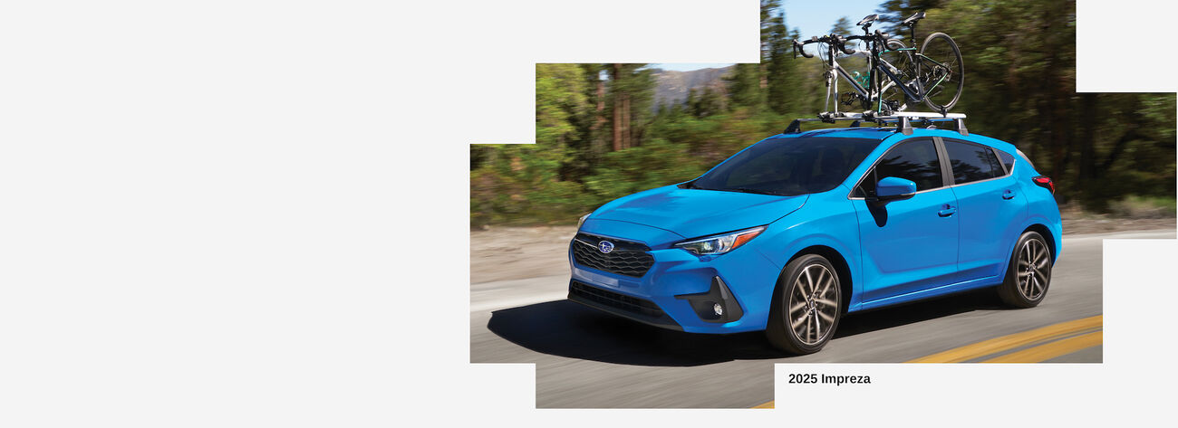 Impreza driving on road. Impreza driving on road.